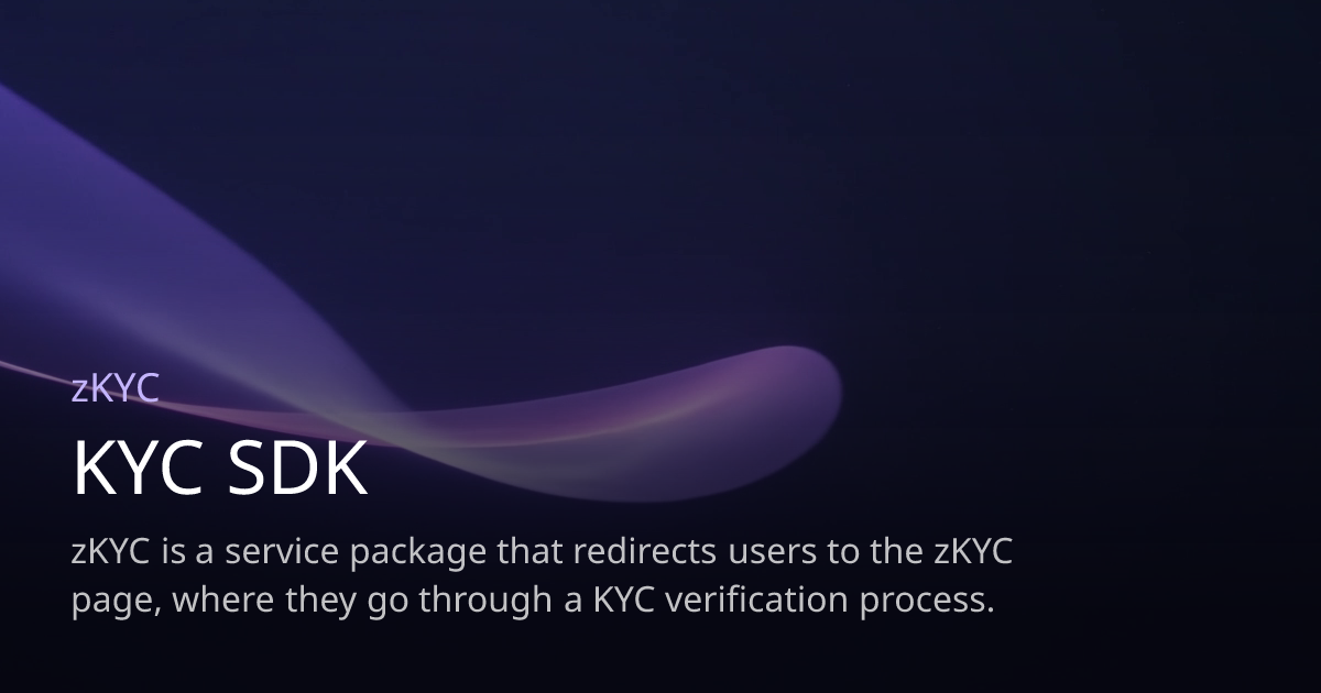 KYC SDK | zKYC Docs